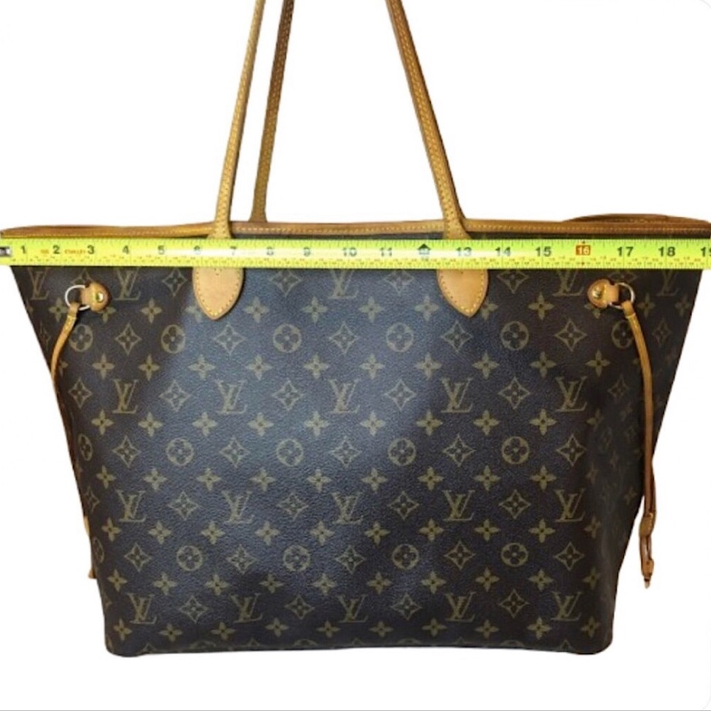 LOUIS VUITTON Monogram Neverfull GM Beige Interior w/ LV DUST BAG ORGANIZER COA - Picture 15 of 17